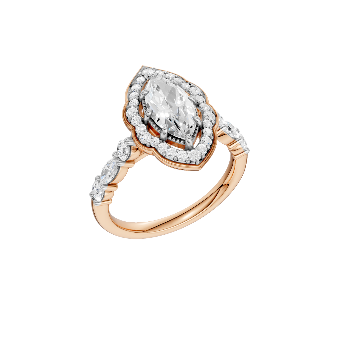 1.60ct Marquise Certified Lab Diamond Ring