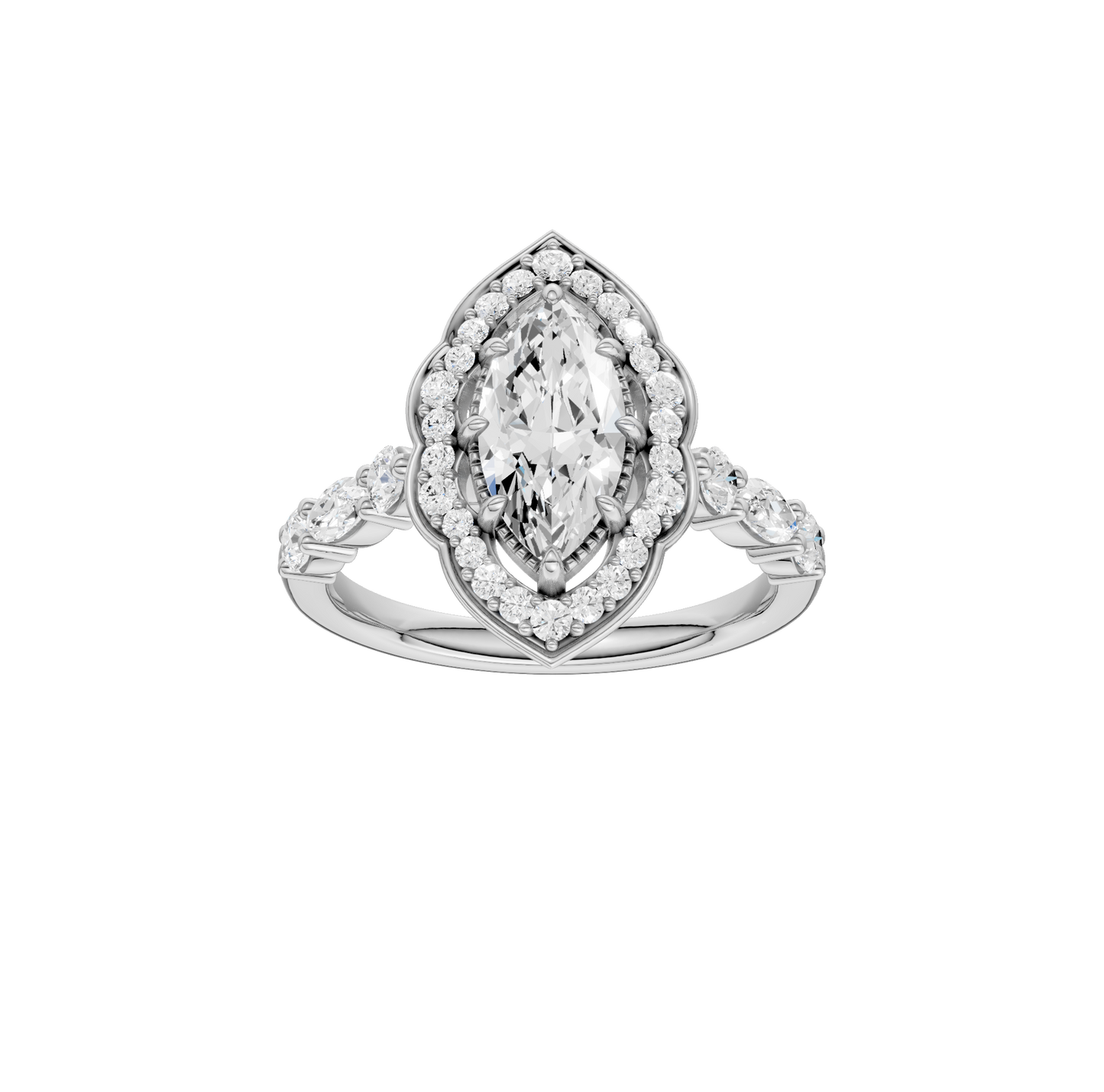 1.60ct Marquise Certified Lab Diamond Ring