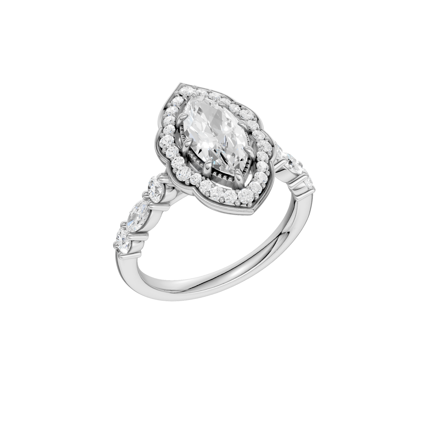 1.60ct Marquise Certified Lab Diamond Ring
