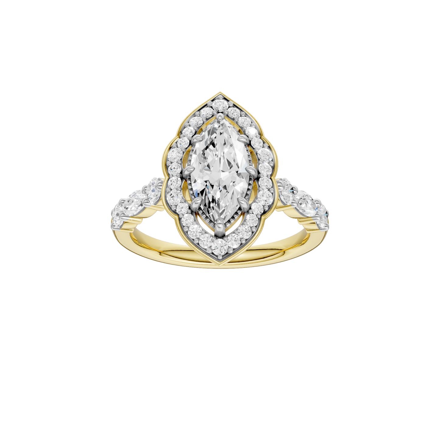 1.60ct Marquise Certified Lab Diamond Ring