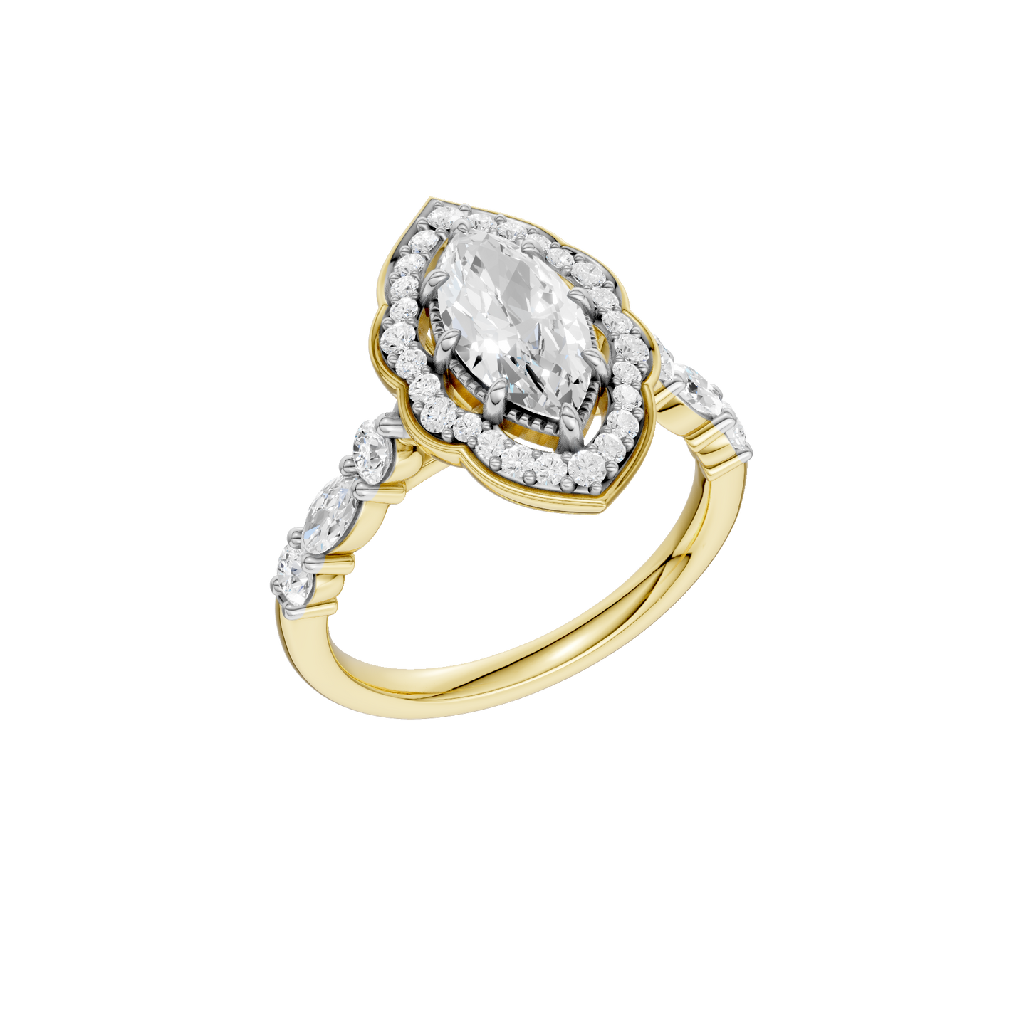 1.60ct Marquise Certified Lab Diamond Ring