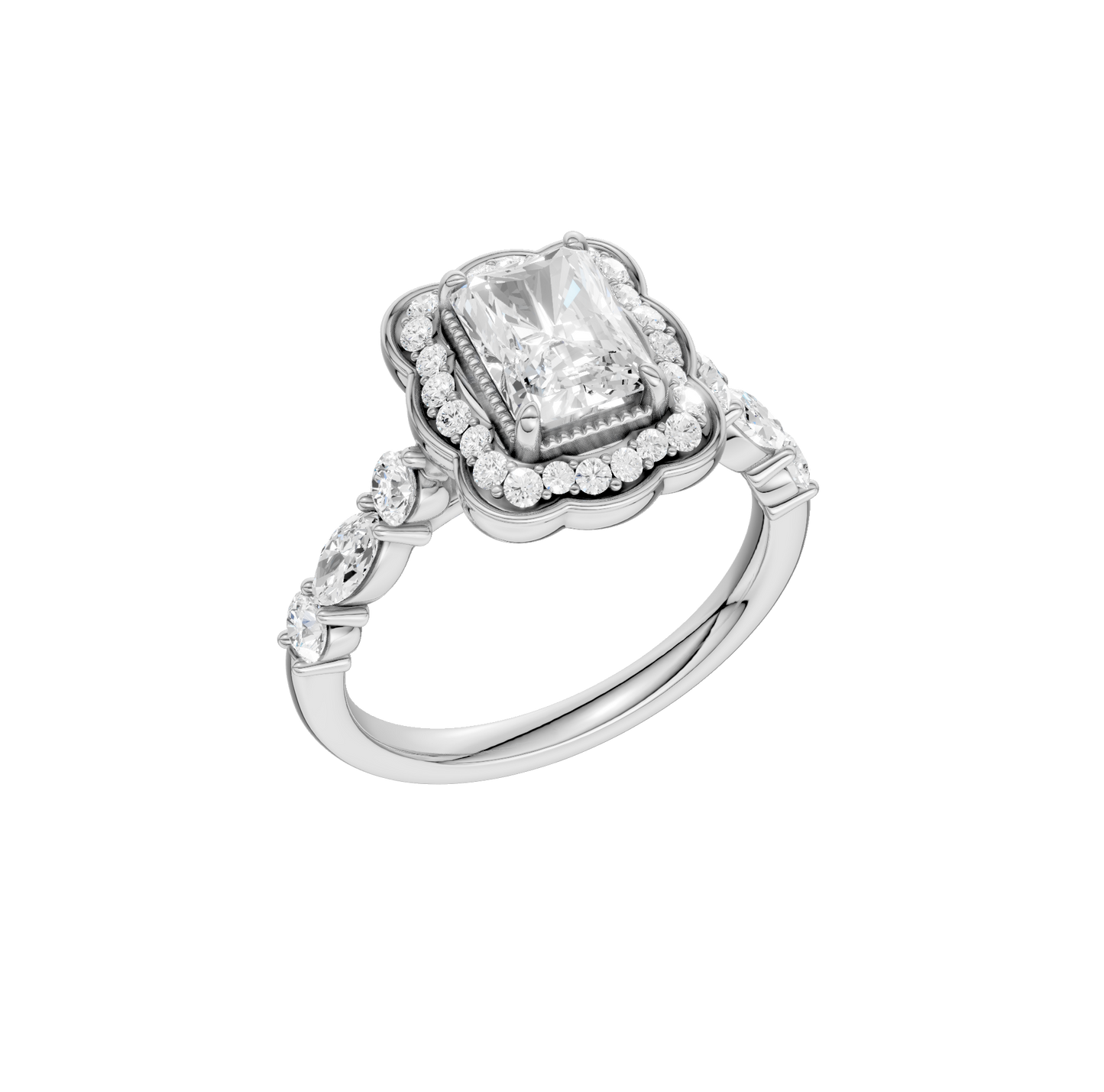 1.60ct Radiant Certified Lab Diamond Ring