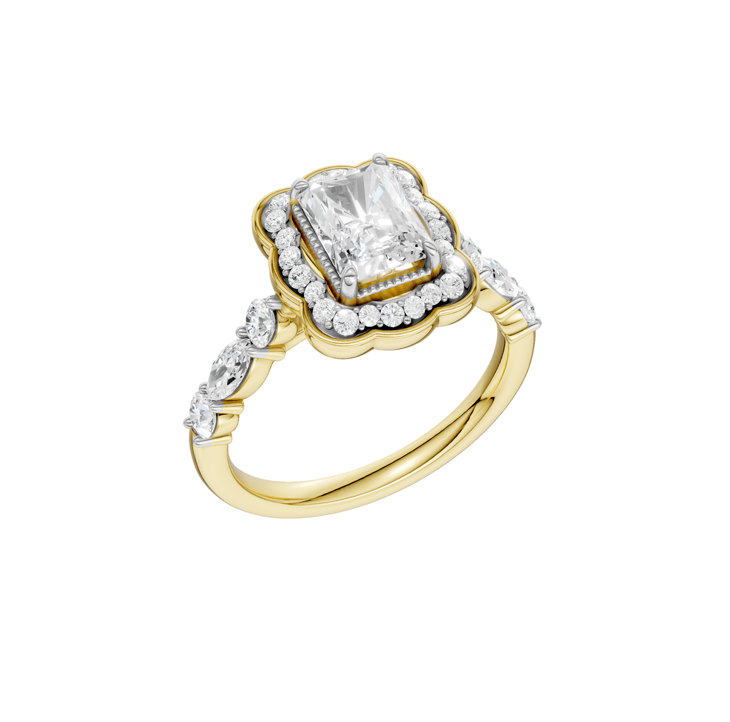 1.60ct Radiant Certified Lab Diamond Ring