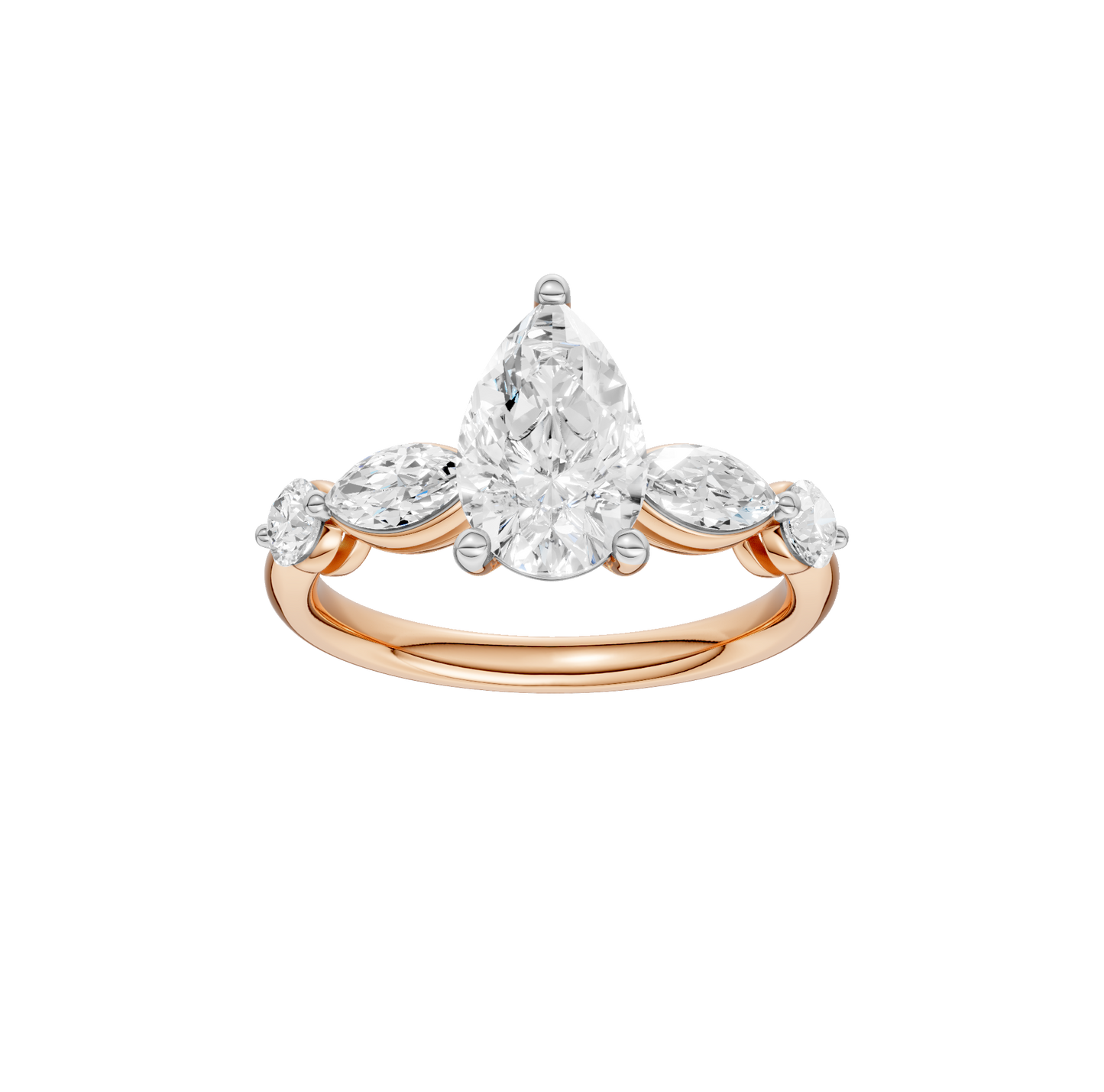 2.10ct Pear Certified Lab Diamond Ring