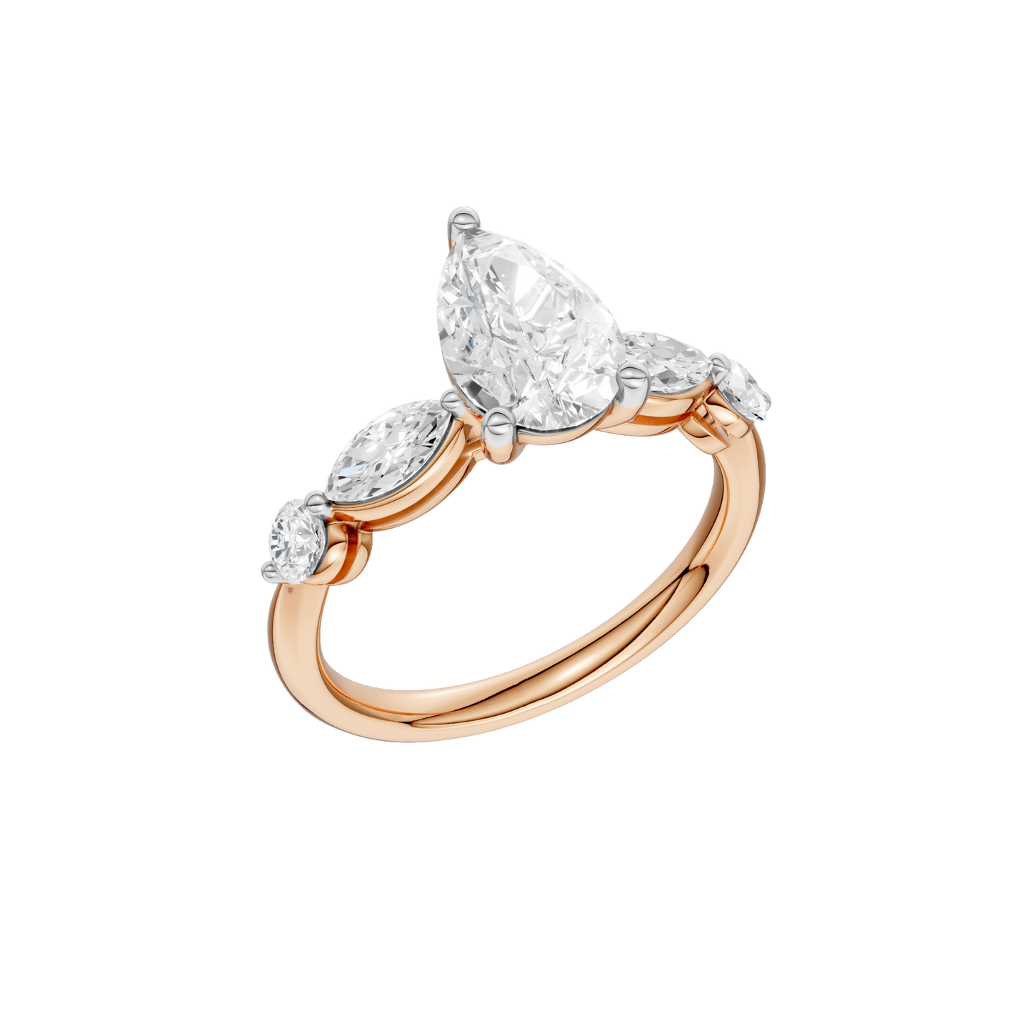 2.10ct Pear Certified Lab Diamond Ring