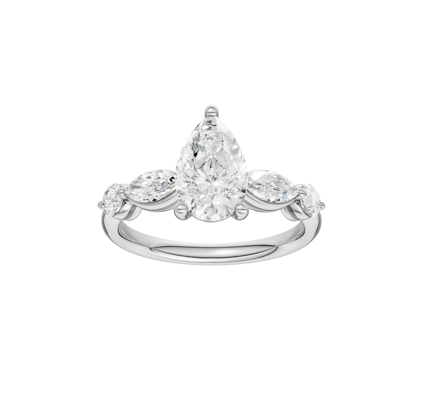 2.10ct Pear Certified Lab Diamond Ring