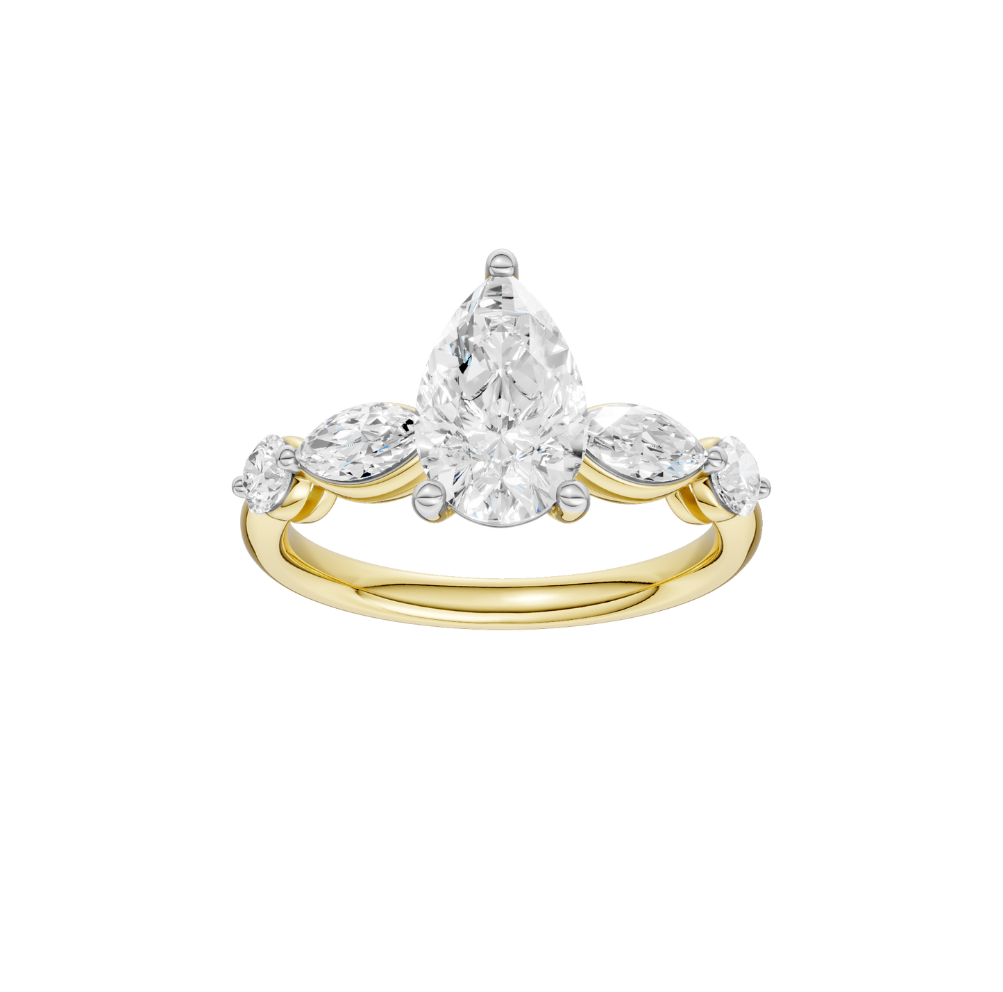 2.10ct Pear Certified Lab Diamond Ring