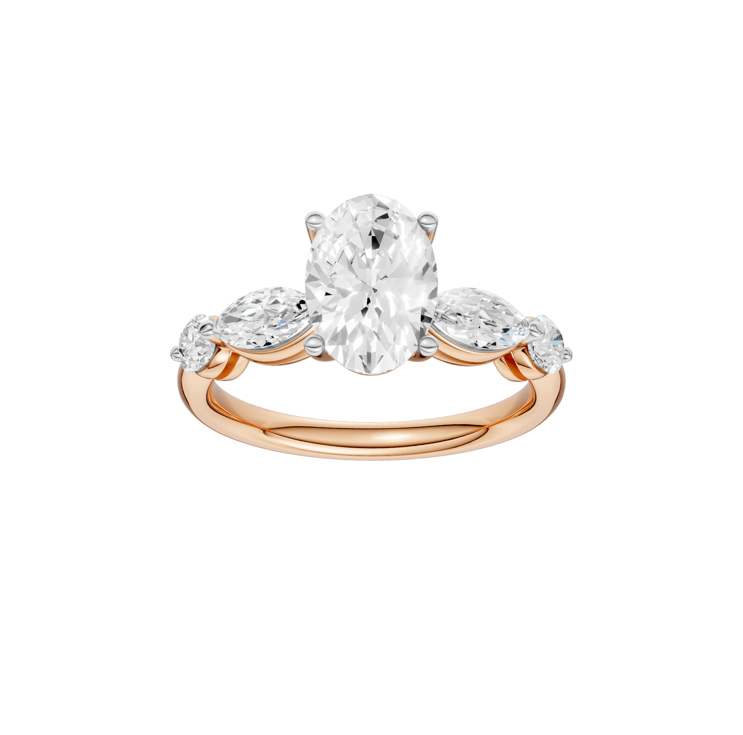 2.10ct Oval Certified Lab Diamond Ring
