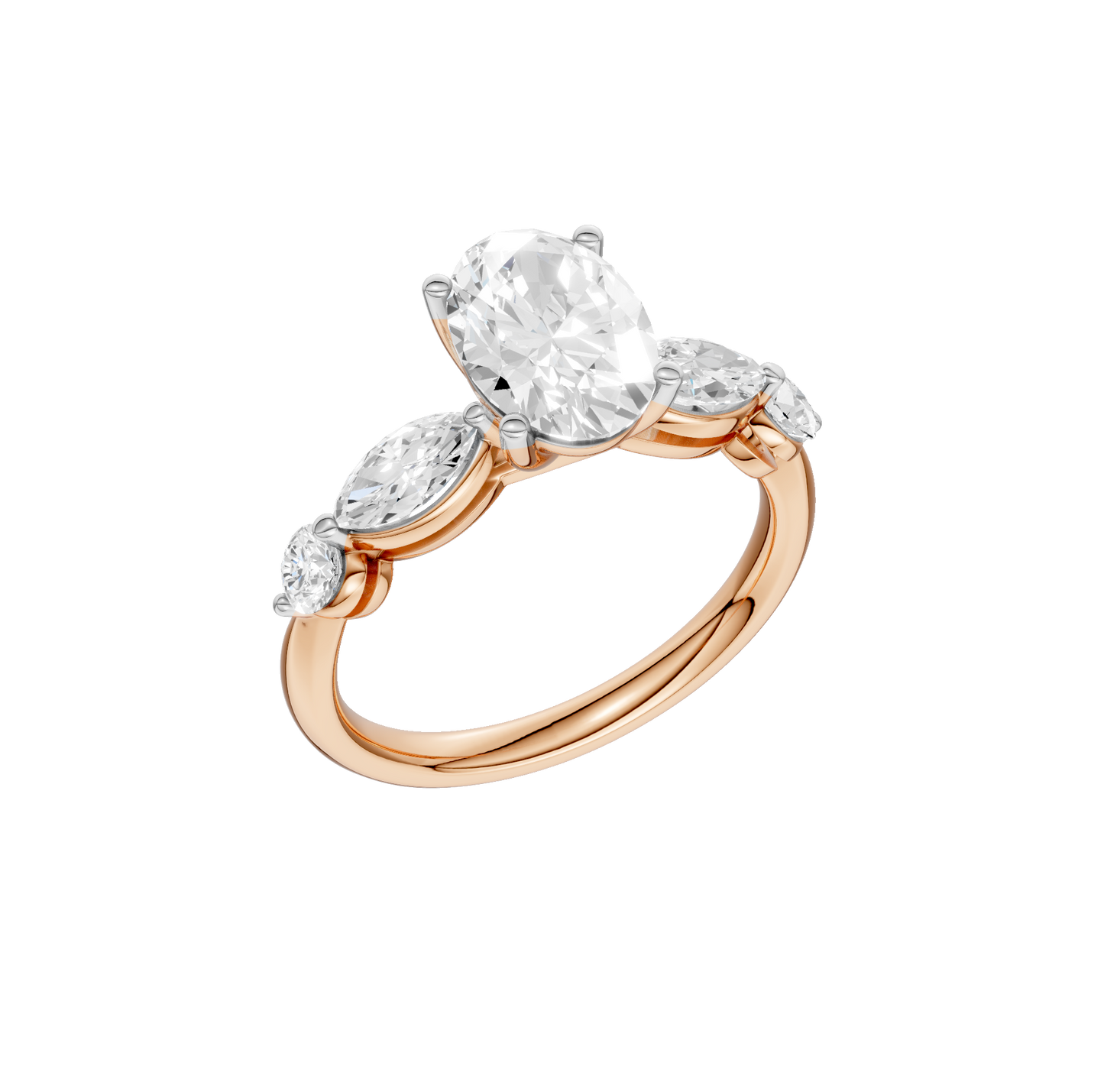 2.10ct Oval Certified Lab Diamond Ring