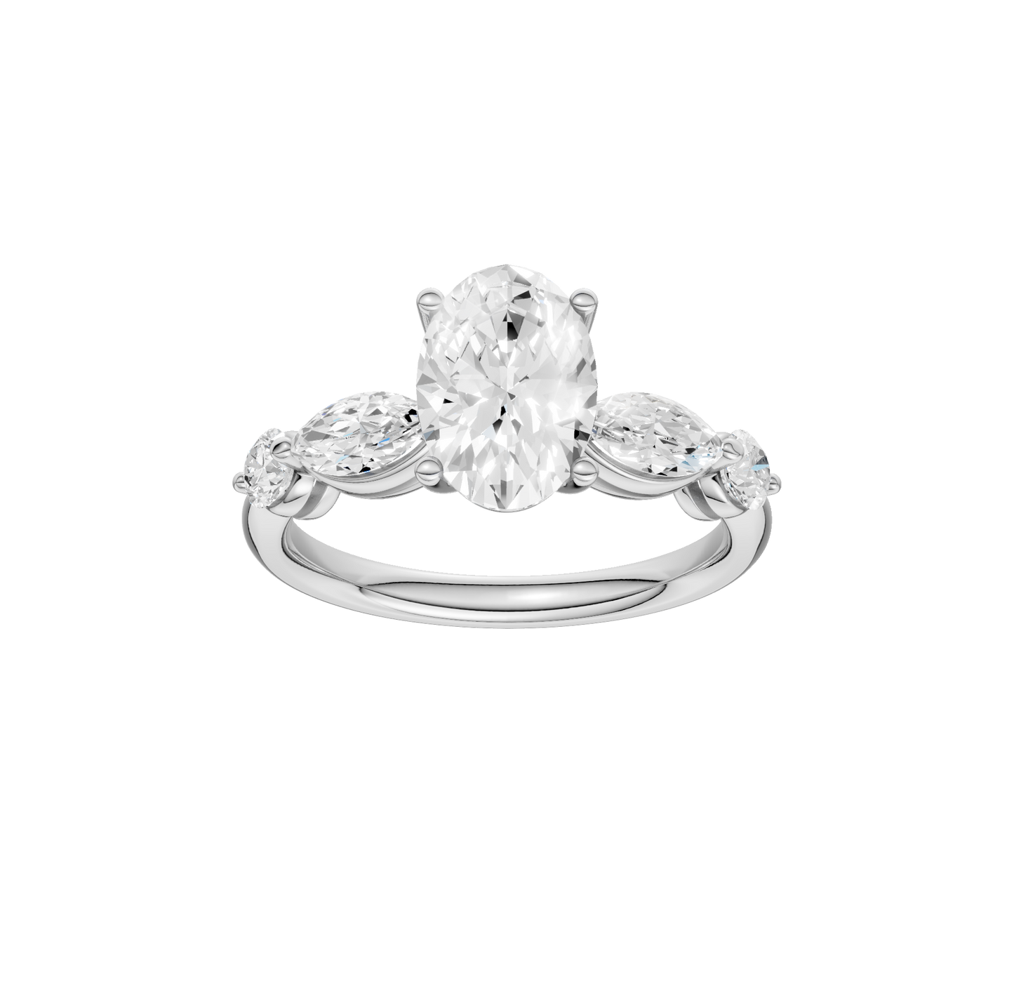 2.10ct Oval Certified Lab Diamond Ring