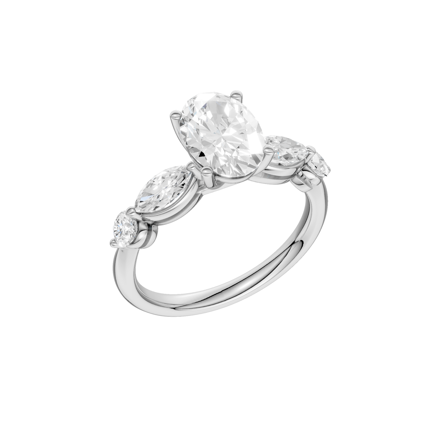 2.10ct Oval Certified Lab Diamond Ring