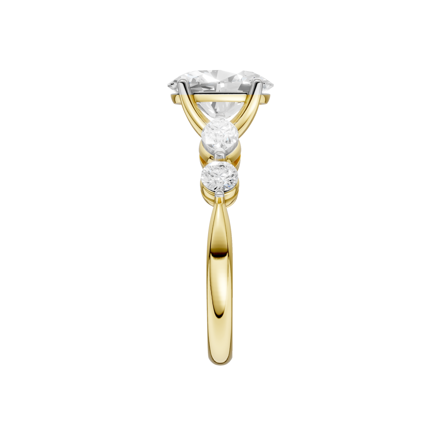 2.10ct Oval Certified Lab Diamond Ring