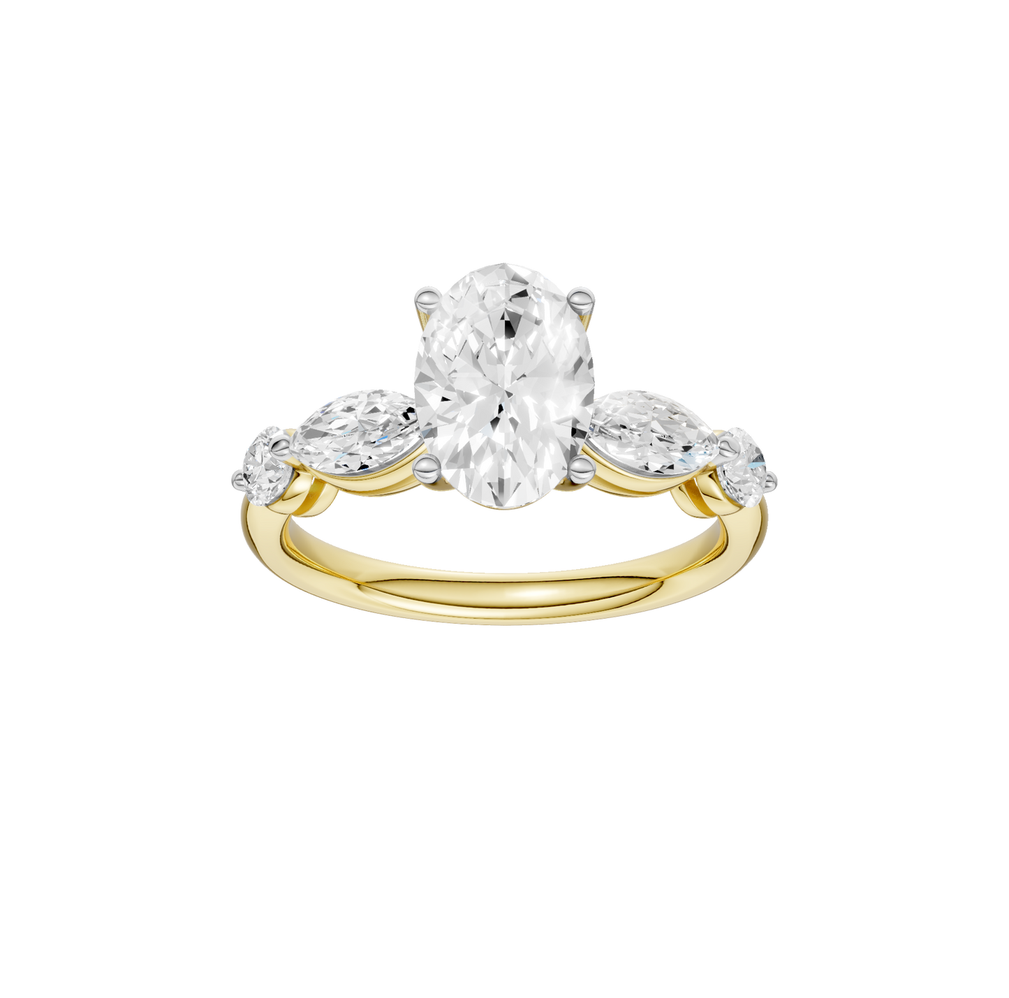 2.10ct Oval Certified Lab Diamond Ring