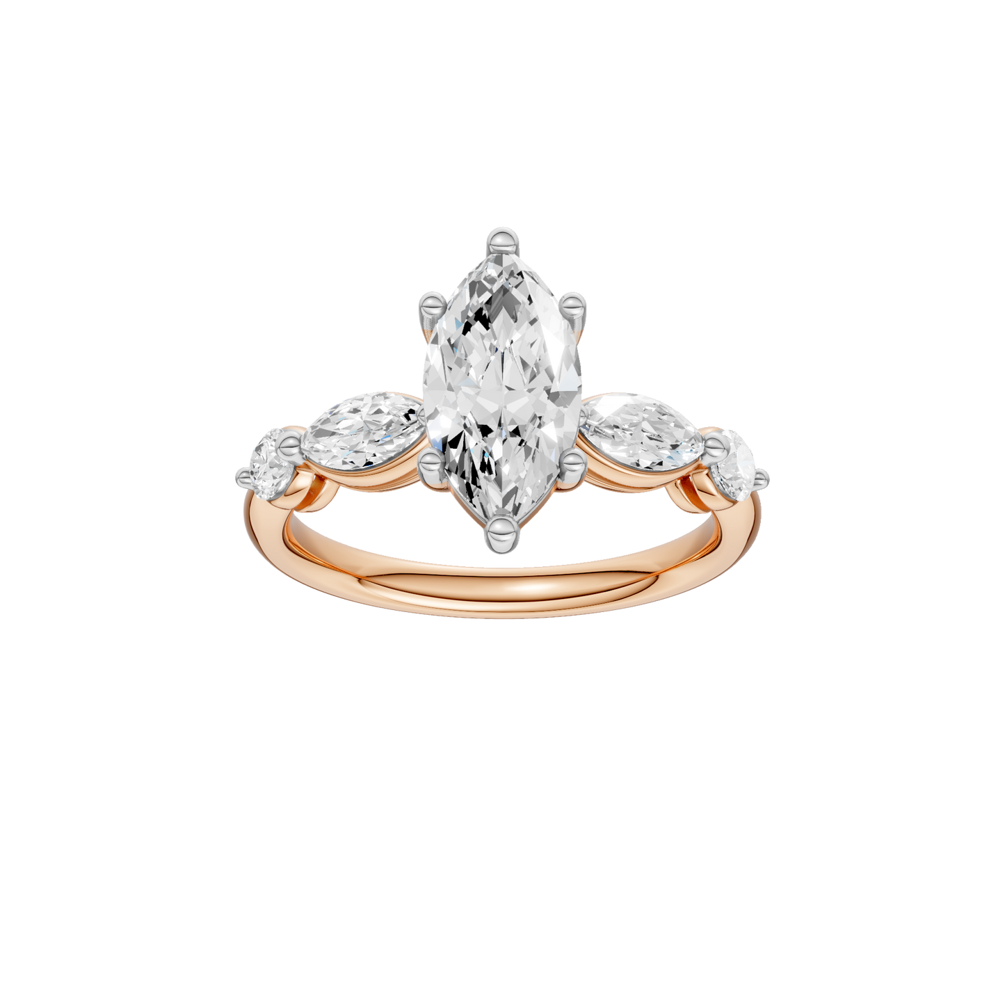 2.10ct Marquise Certified Lab Diamond Ring