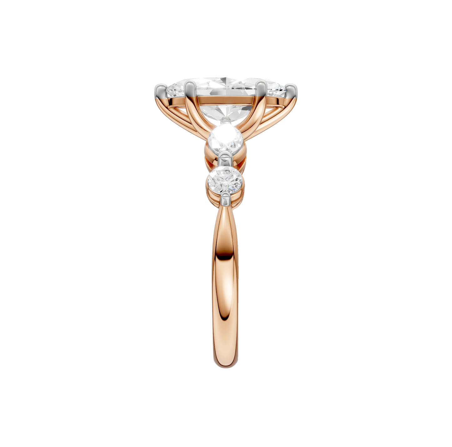 2.10ct Marquise Certified Lab Diamond Ring