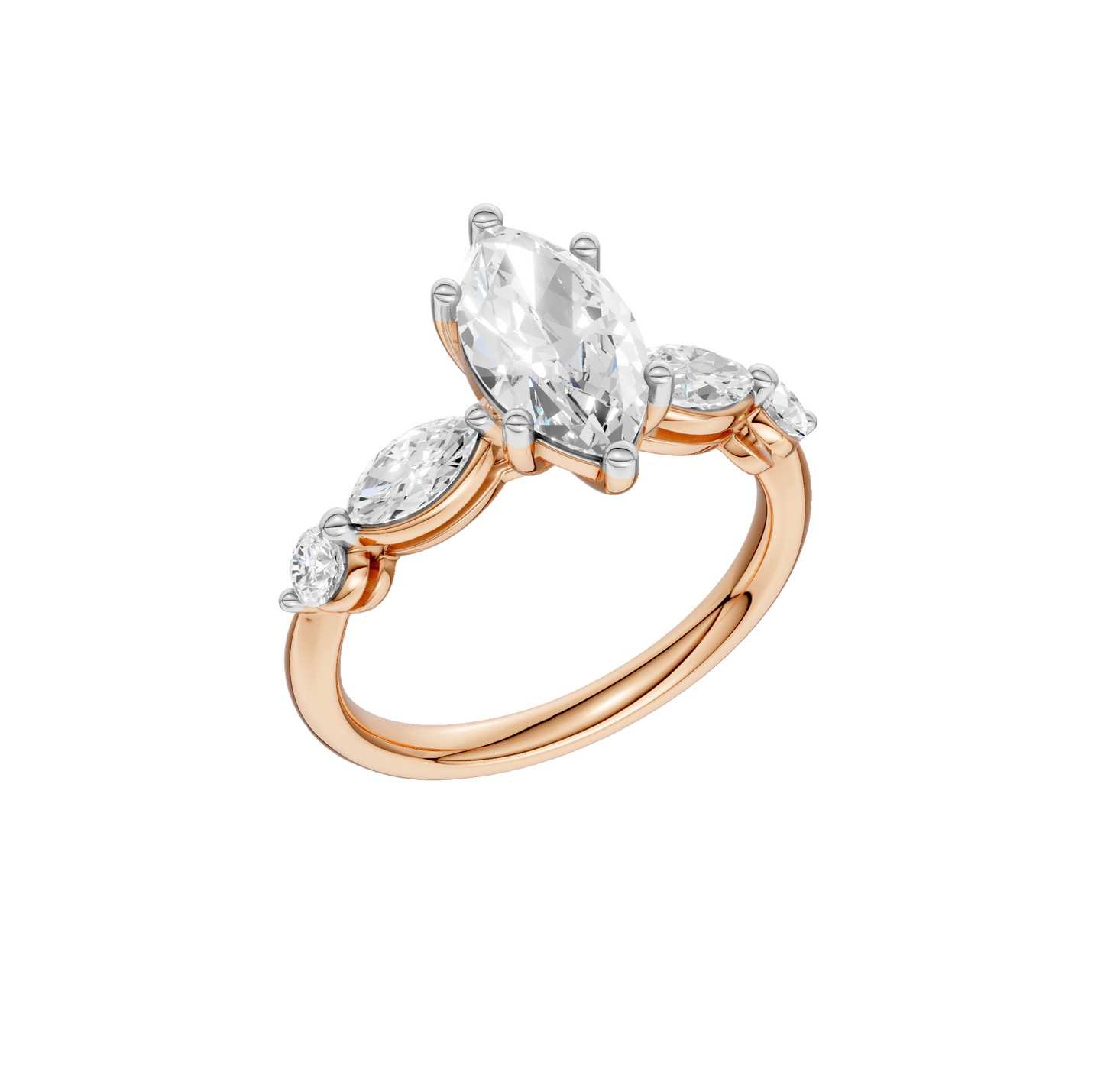 2.10ct Marquise Certified Lab Diamond Ring