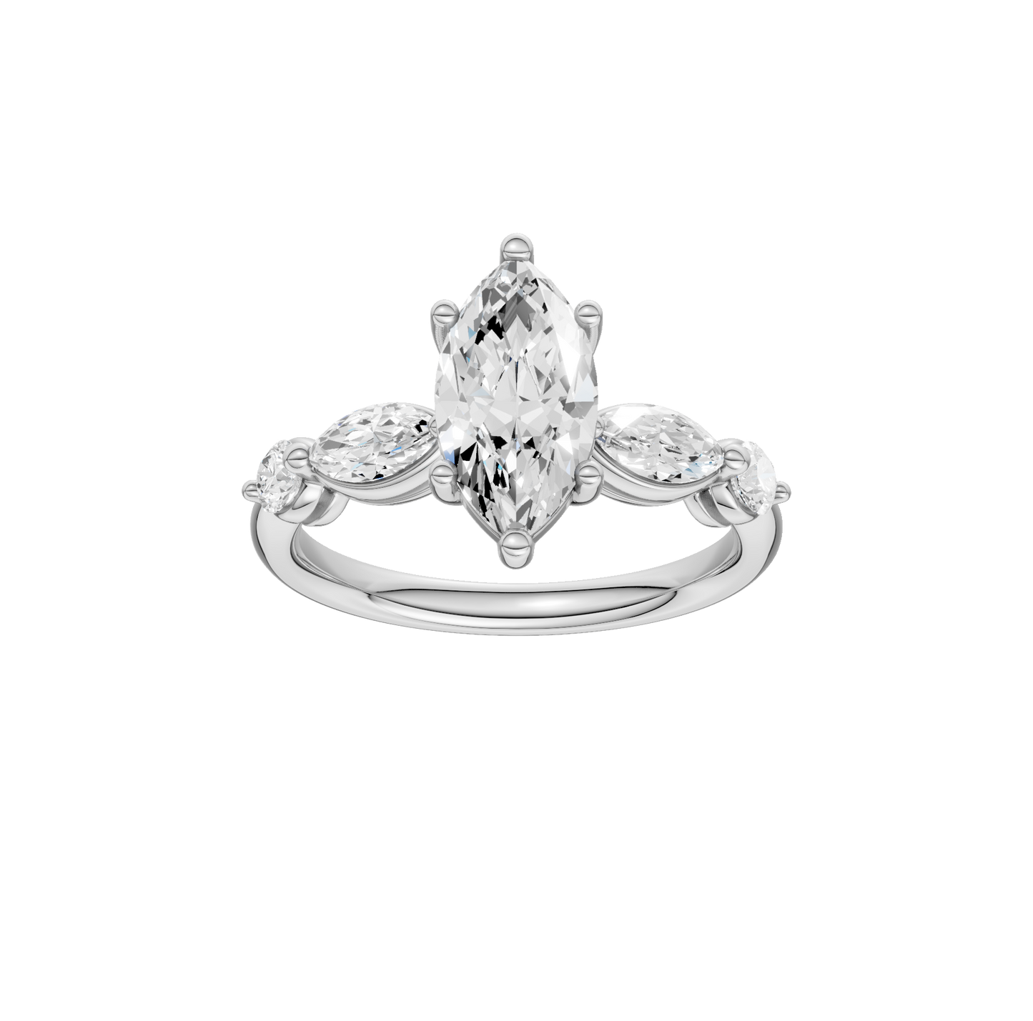 2.10ct Marquise Certified Lab Diamond Ring