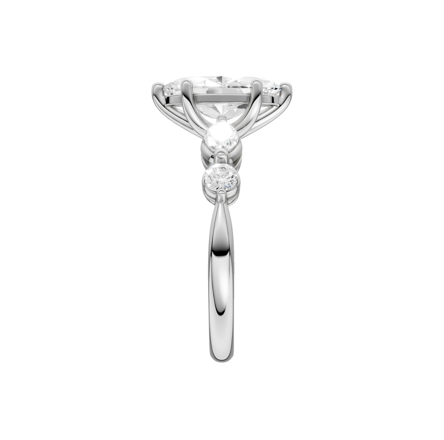 2.10ct Marquise Certified Lab Diamond Ring