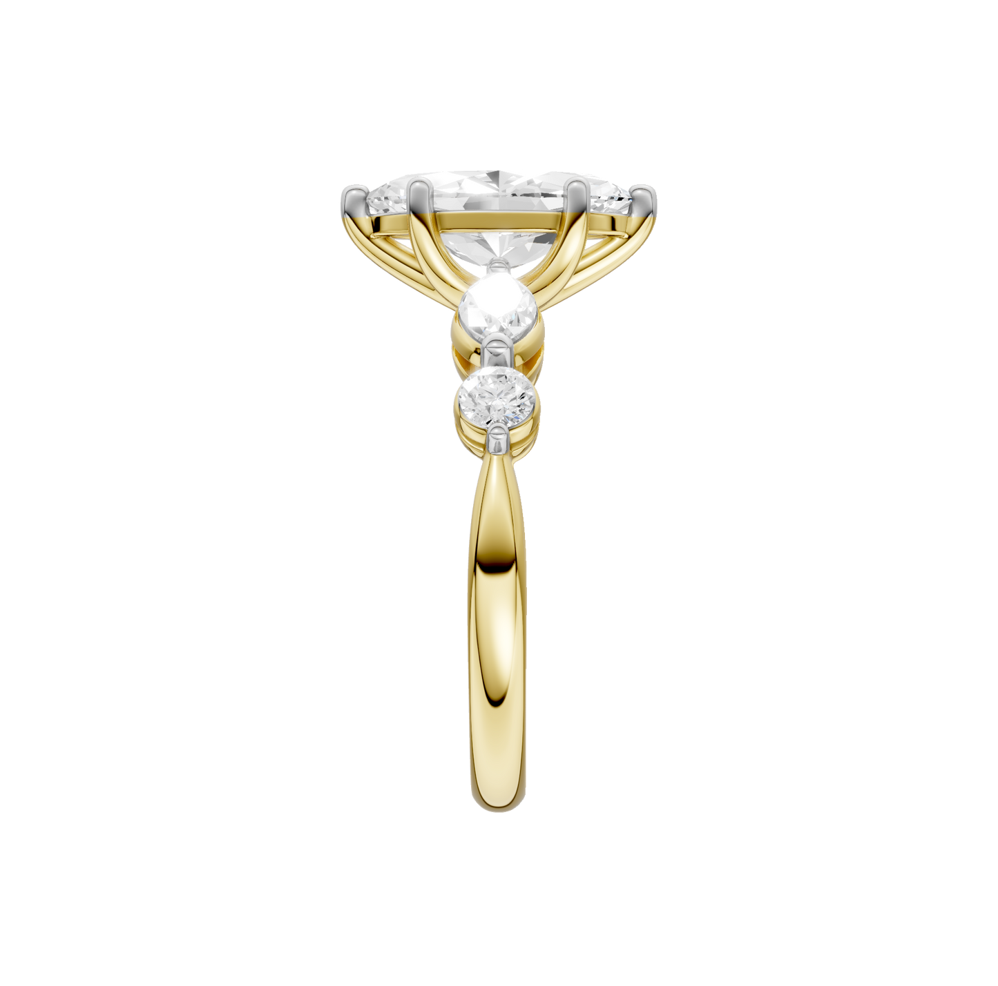 2.10ct Marquise Certified Lab Diamond Ring