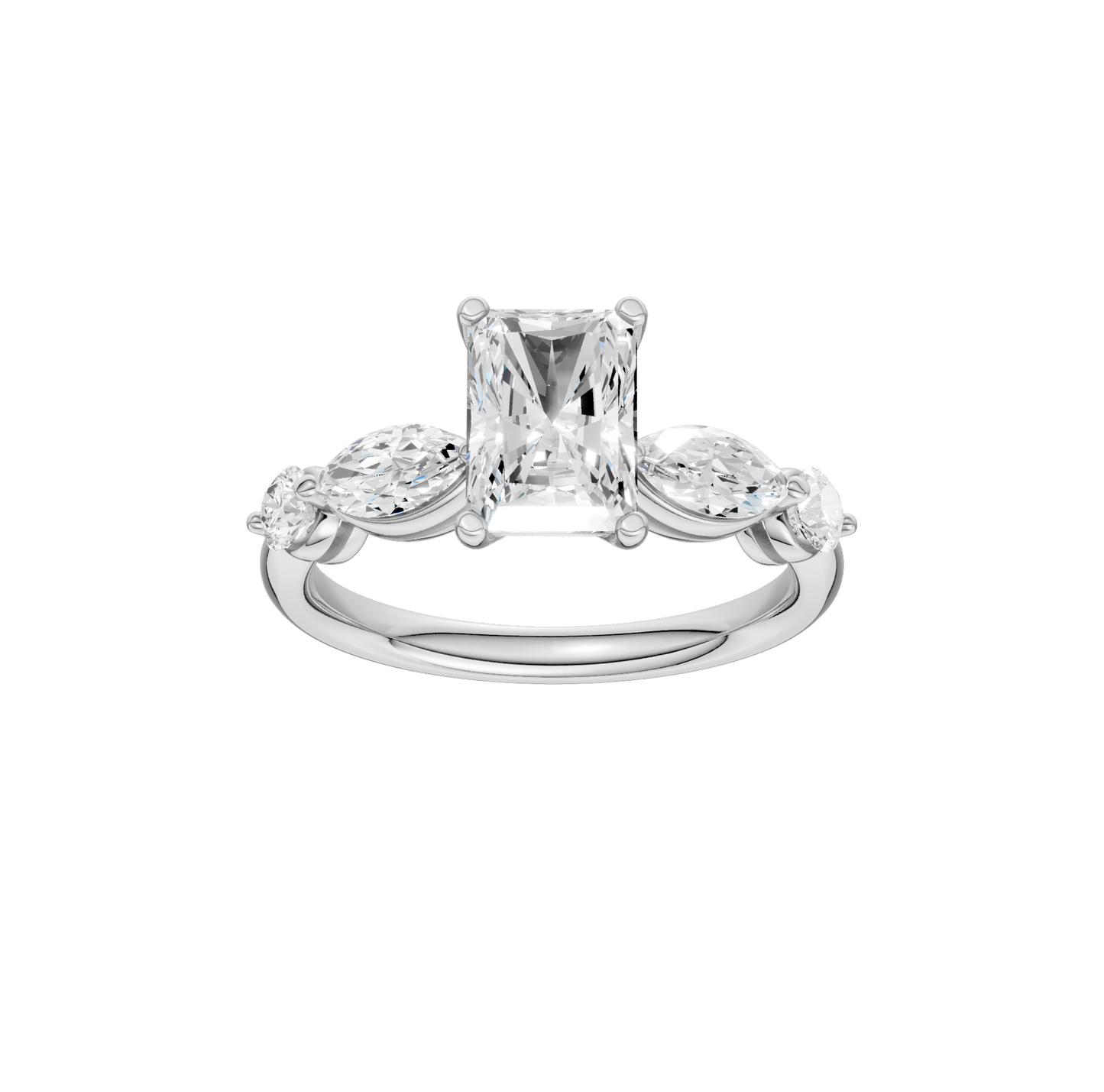 2.10ct Radiant Certified Lab Diamond Ring