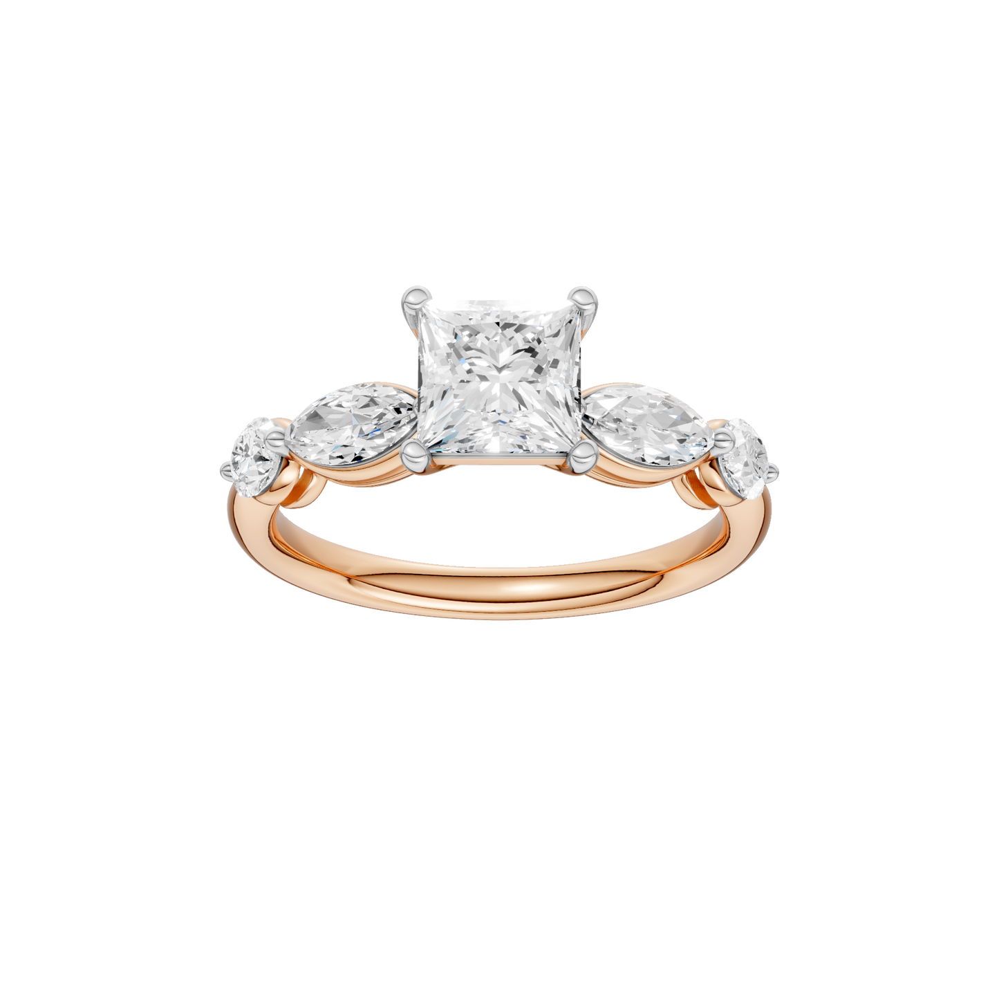 2.10ct Princess Certified Lab Diamond Ring