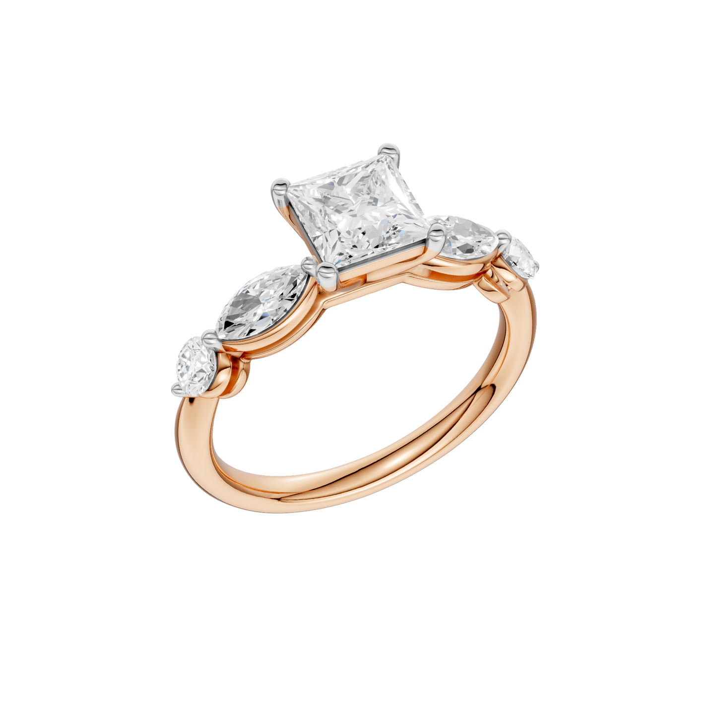 2.10ct Princess Certified Lab Diamond Ring