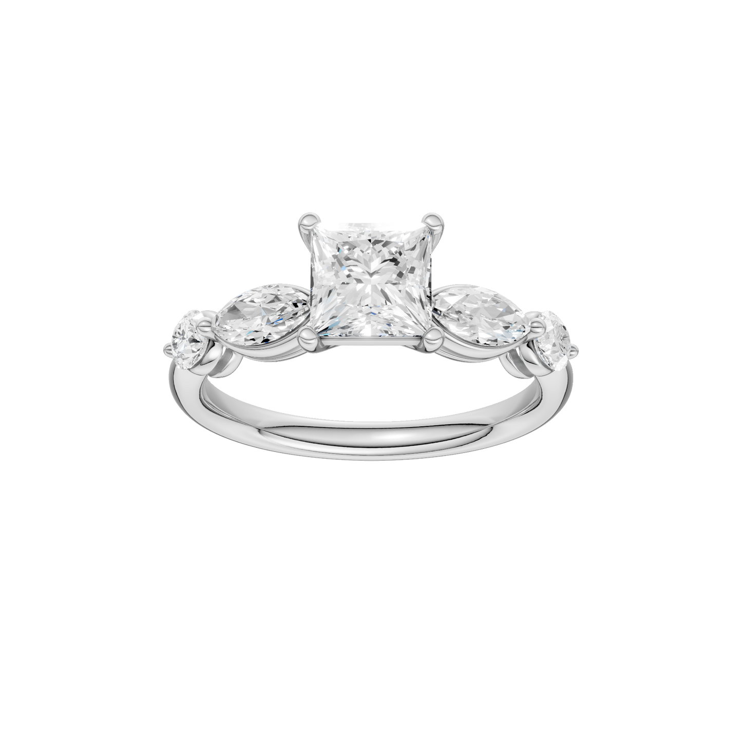 2.10ct Princess Certified Lab Diamond Ring