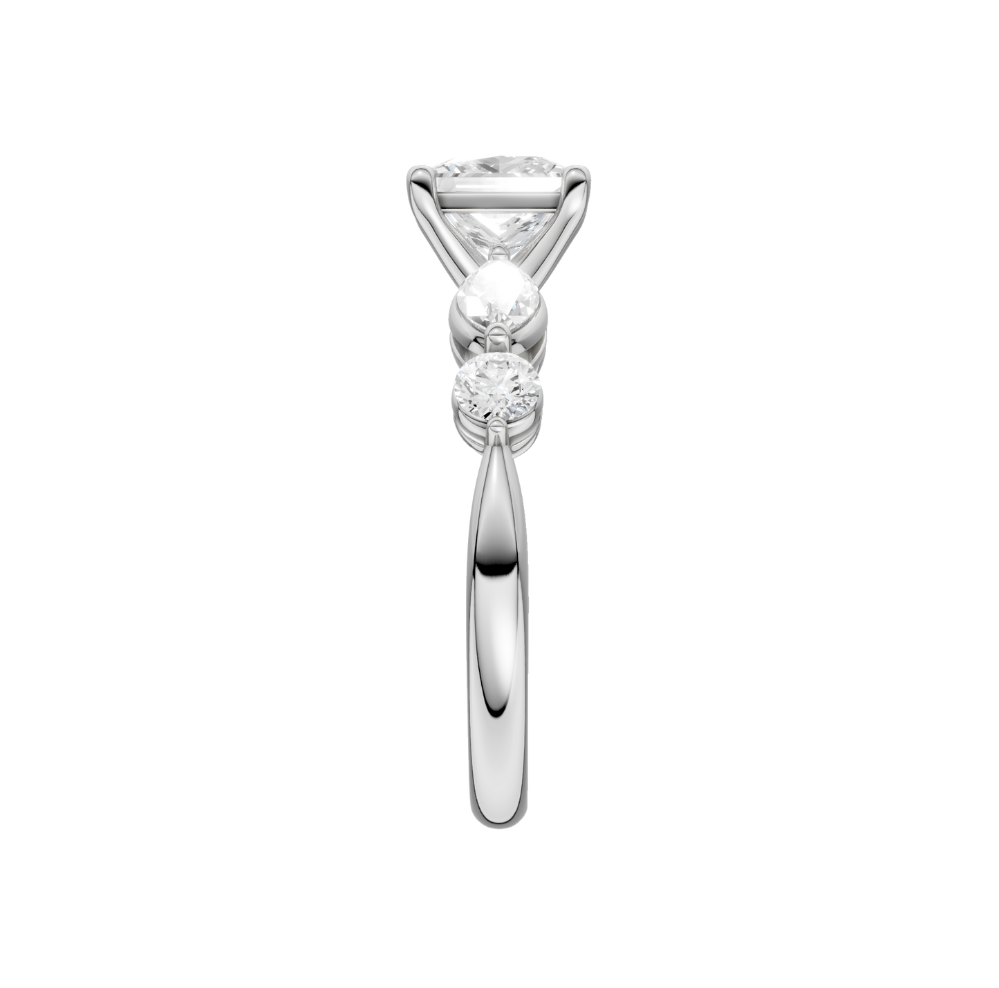 2.10ct Princess Certified Lab Diamond Ring