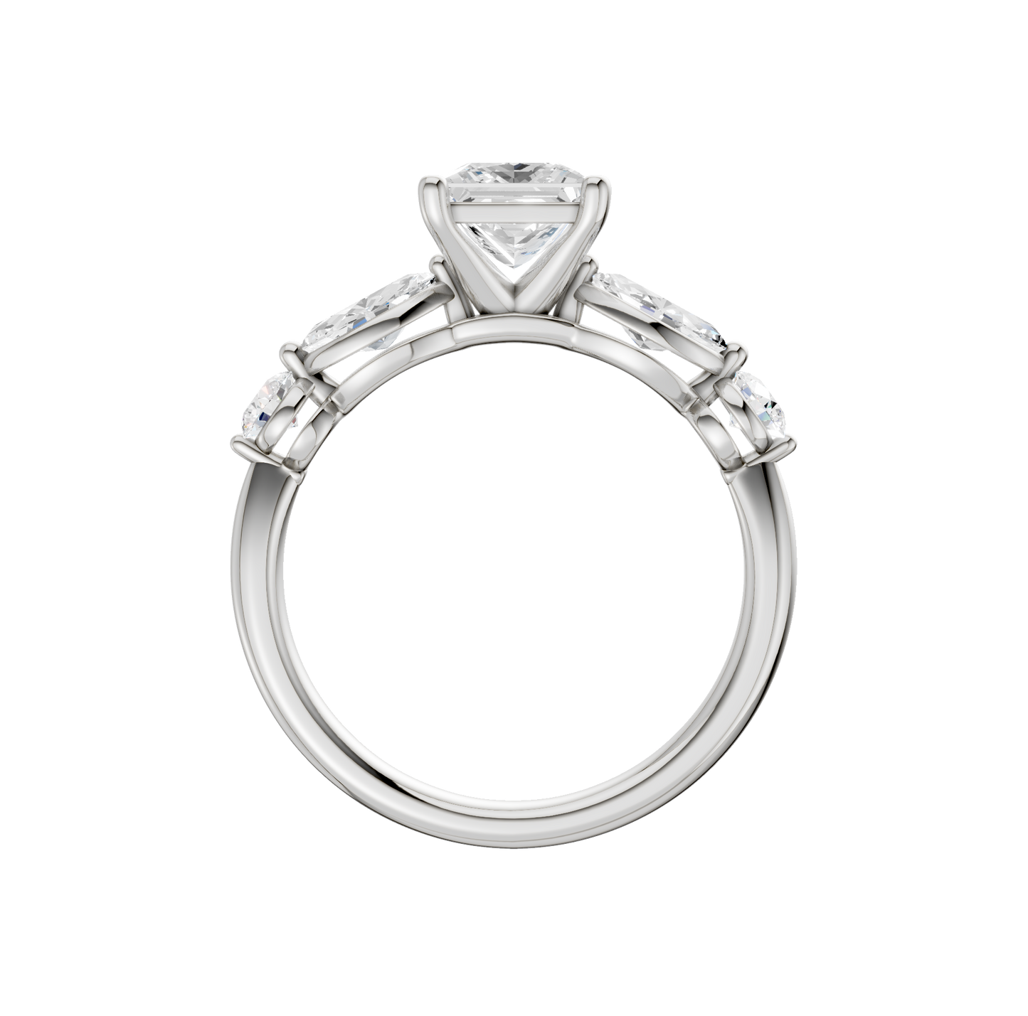 2.10ct Princess Certified Lab Diamond Ring