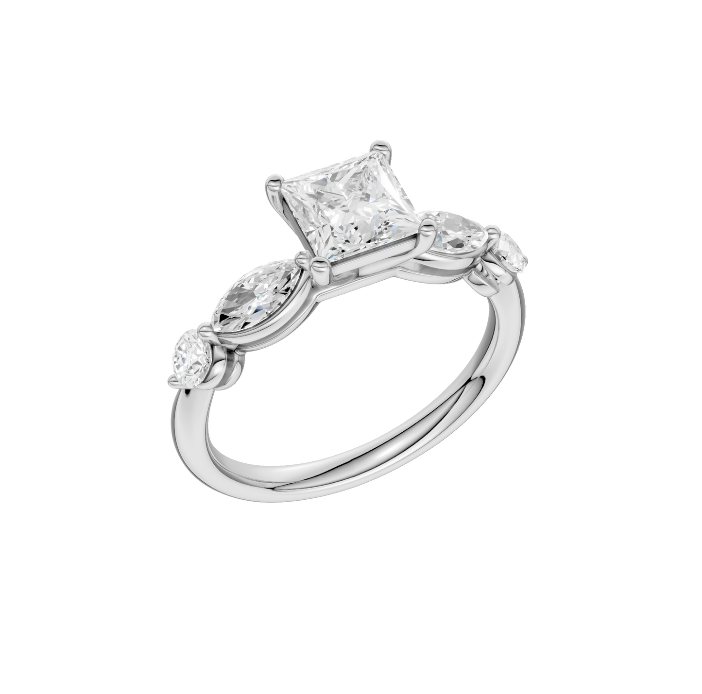 2.10ct Princess Certified Lab Diamond Ring