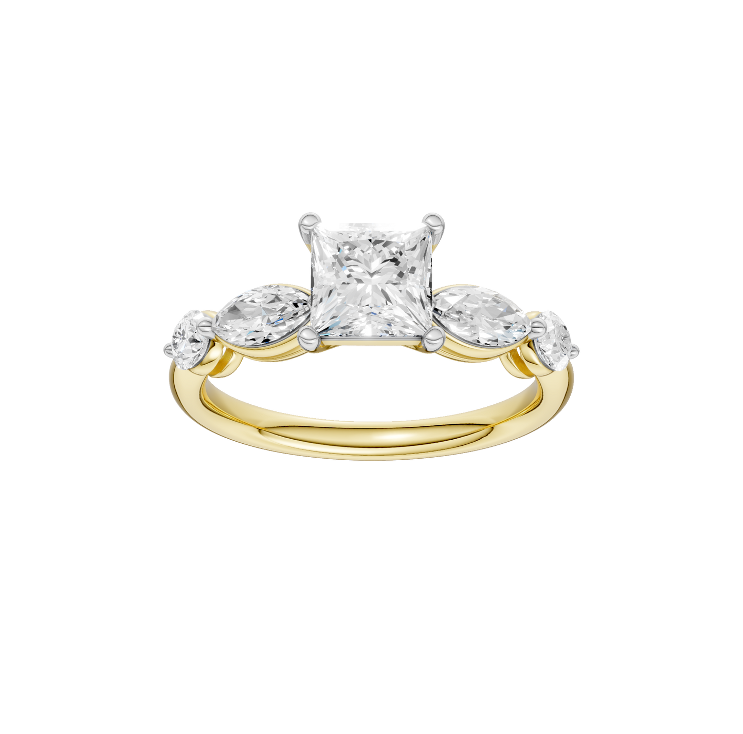 2.10ct Princess Certified Lab Diamond Ring