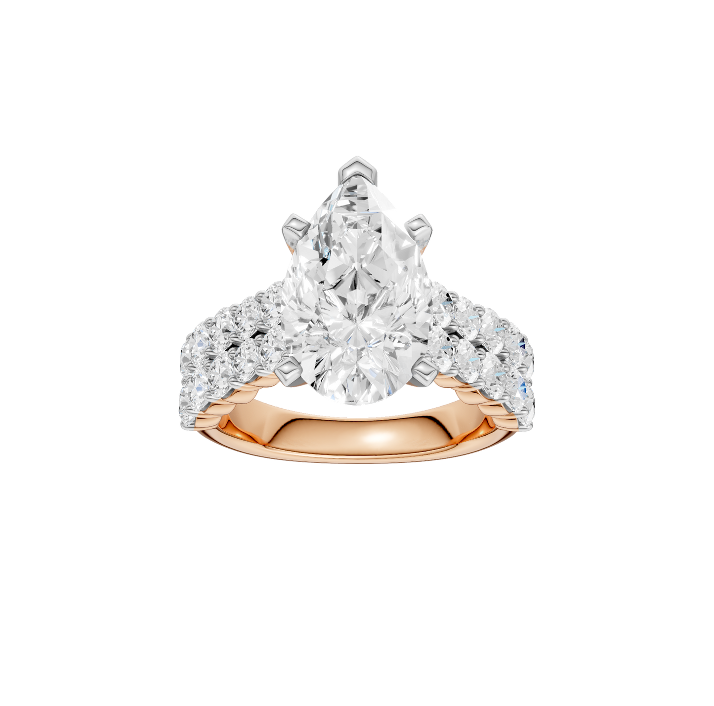5.50ct Pear Certified Lab Diamond Ring