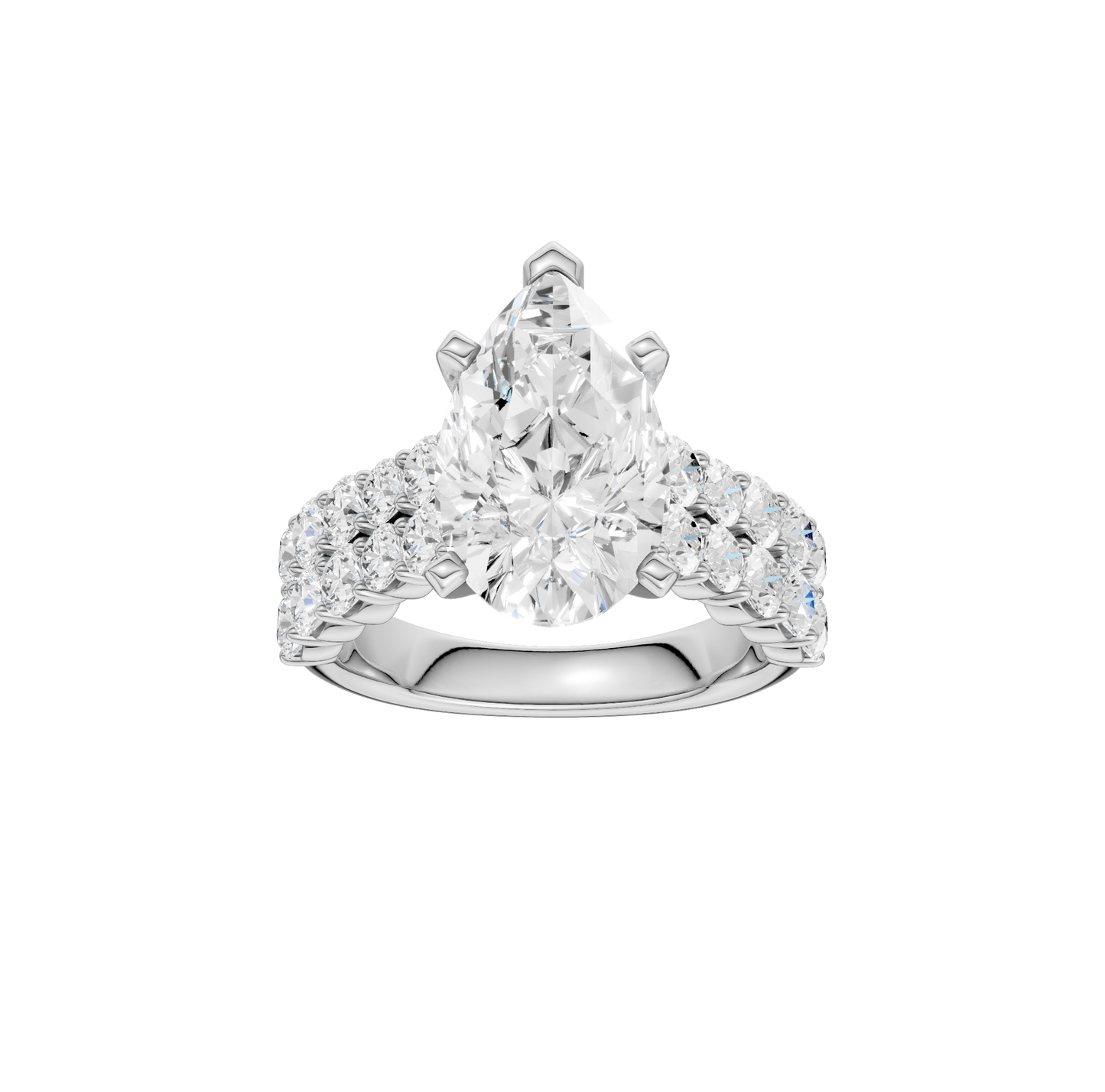 5.50ct Pear Certified Lab Diamond Ring