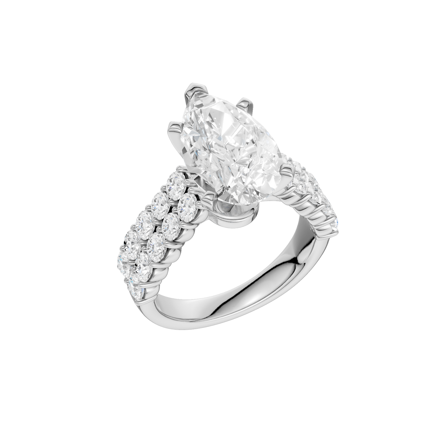 5.50ct Pear Certified Lab Diamond Ring