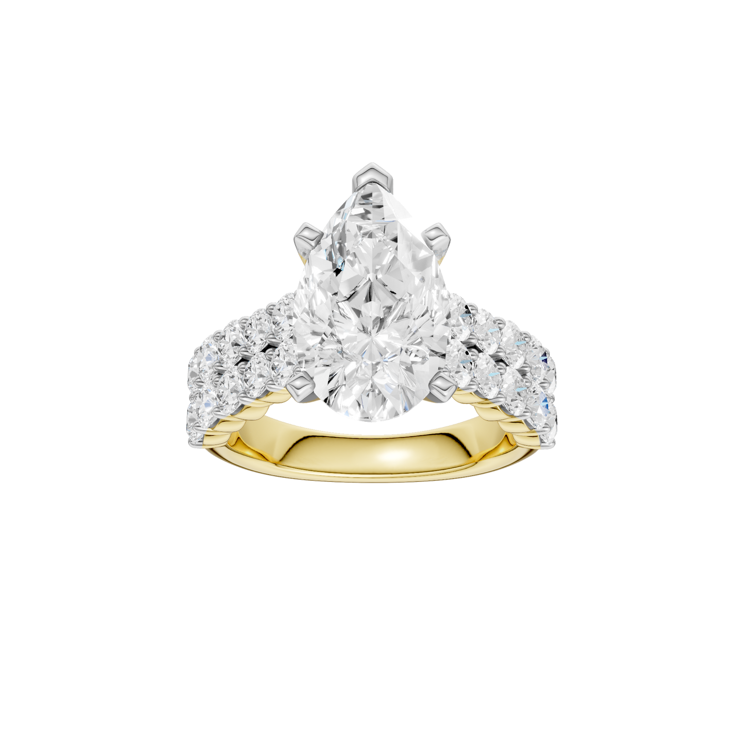 5.50ct Pear Certified Lab Diamond Ring