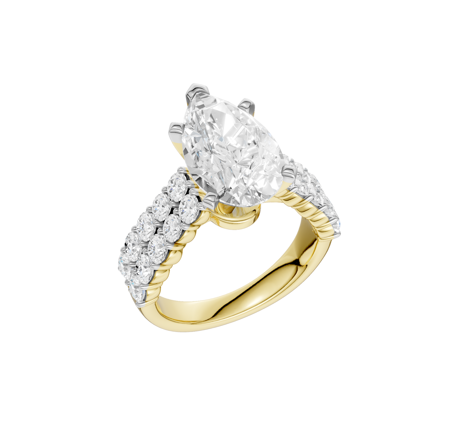 5.50ct Pear Certified Lab Diamond Ring