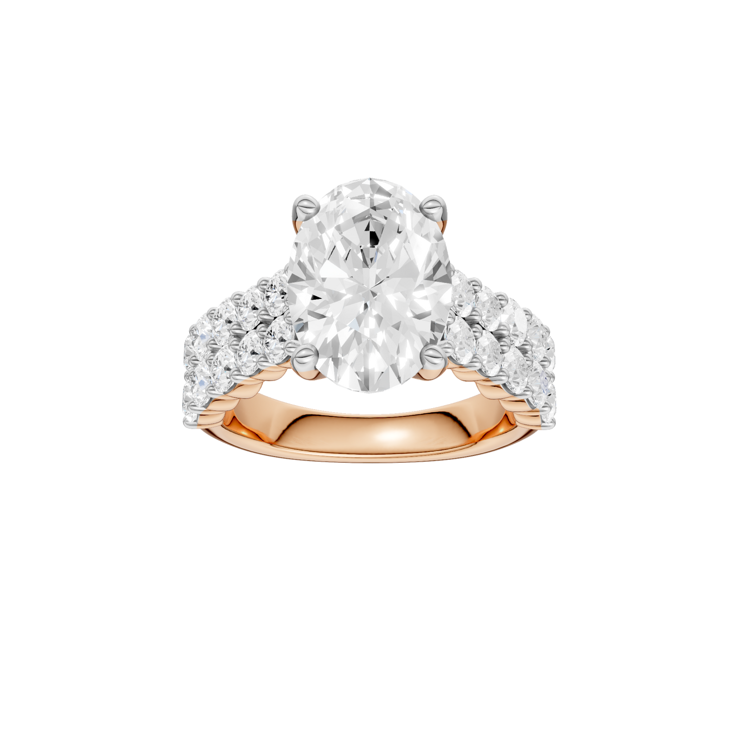 5.50ct Oval Certified Lab Diamond Ring