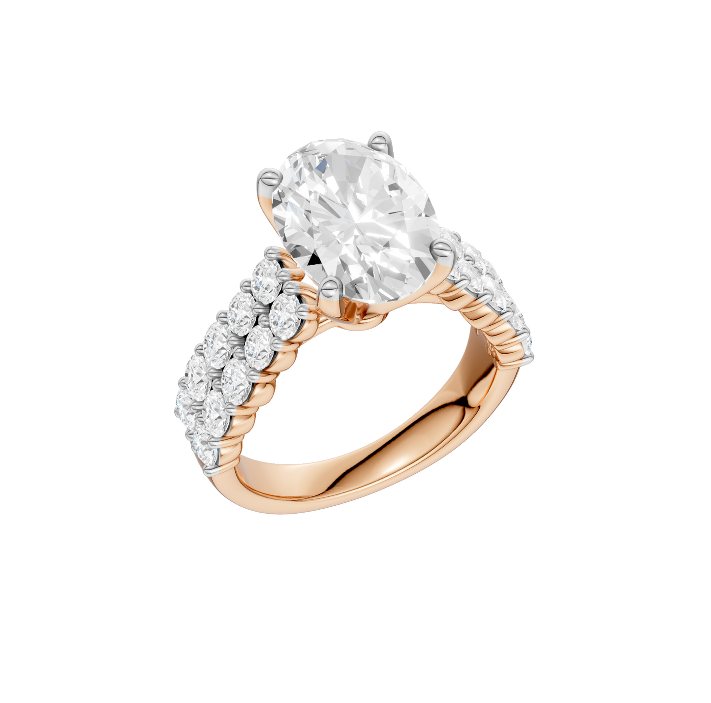 5.50ct Oval Certified Lab Diamond Ring