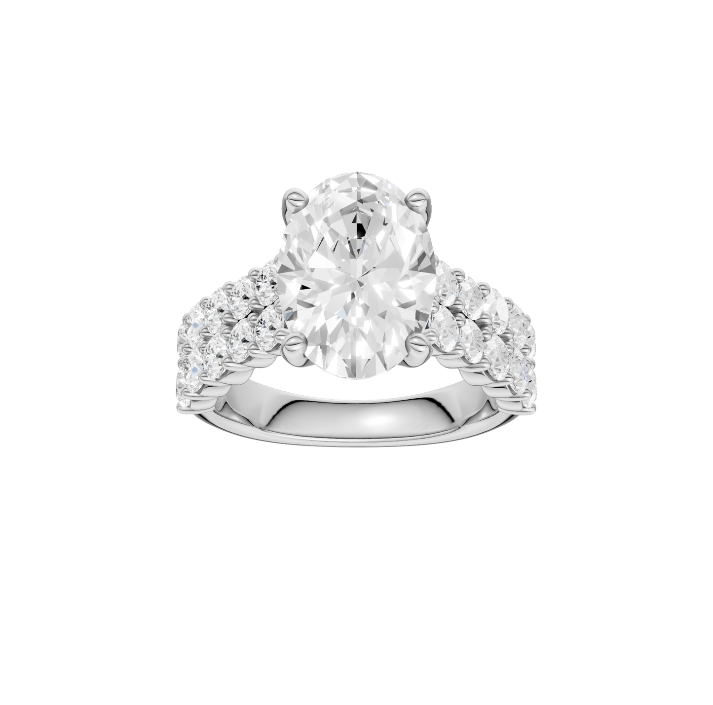 5.50ct Oval Certified Lab Diamond Ring