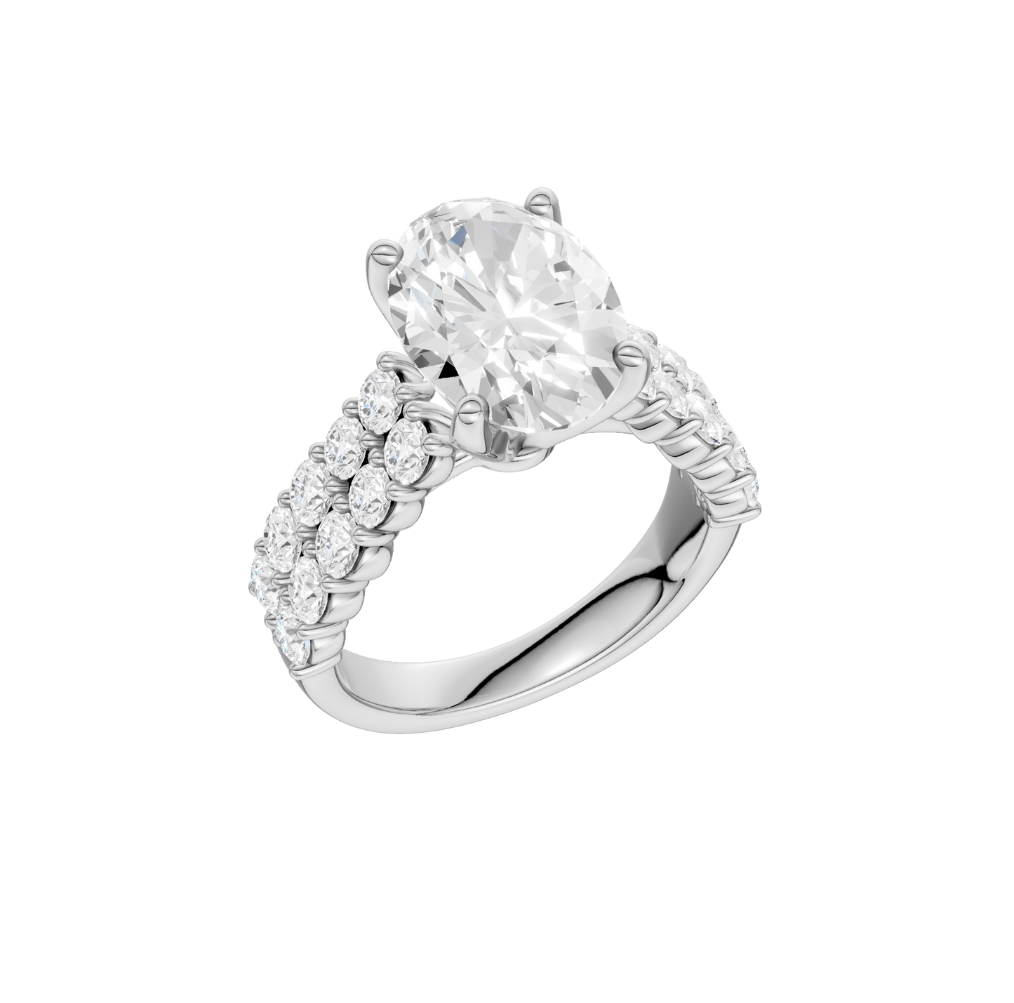 5.50ct Oval Certified Lab Diamond Ring