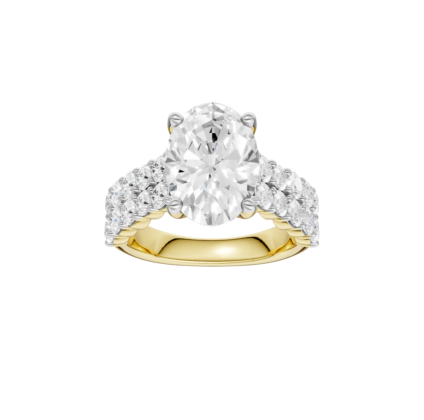 5.50ct Oval Certified Lab Diamond Ring