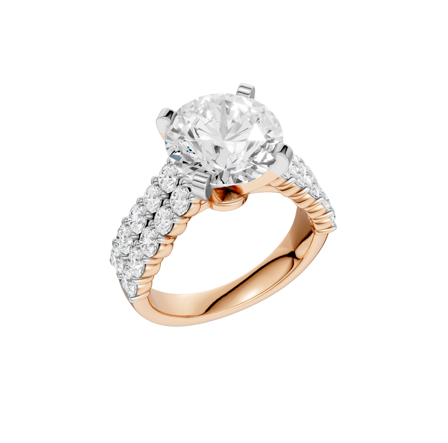 5.50ct Round Certified Lab Diamond Ring