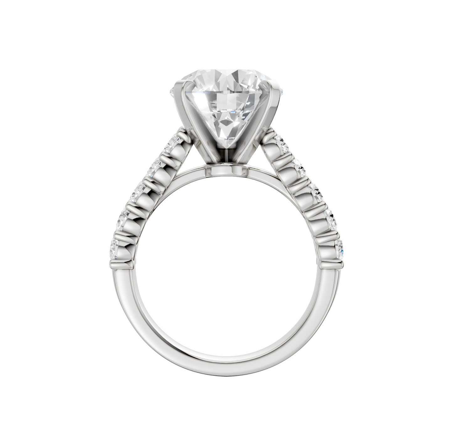 5.50ct Round Certified Lab Diamond Ring
