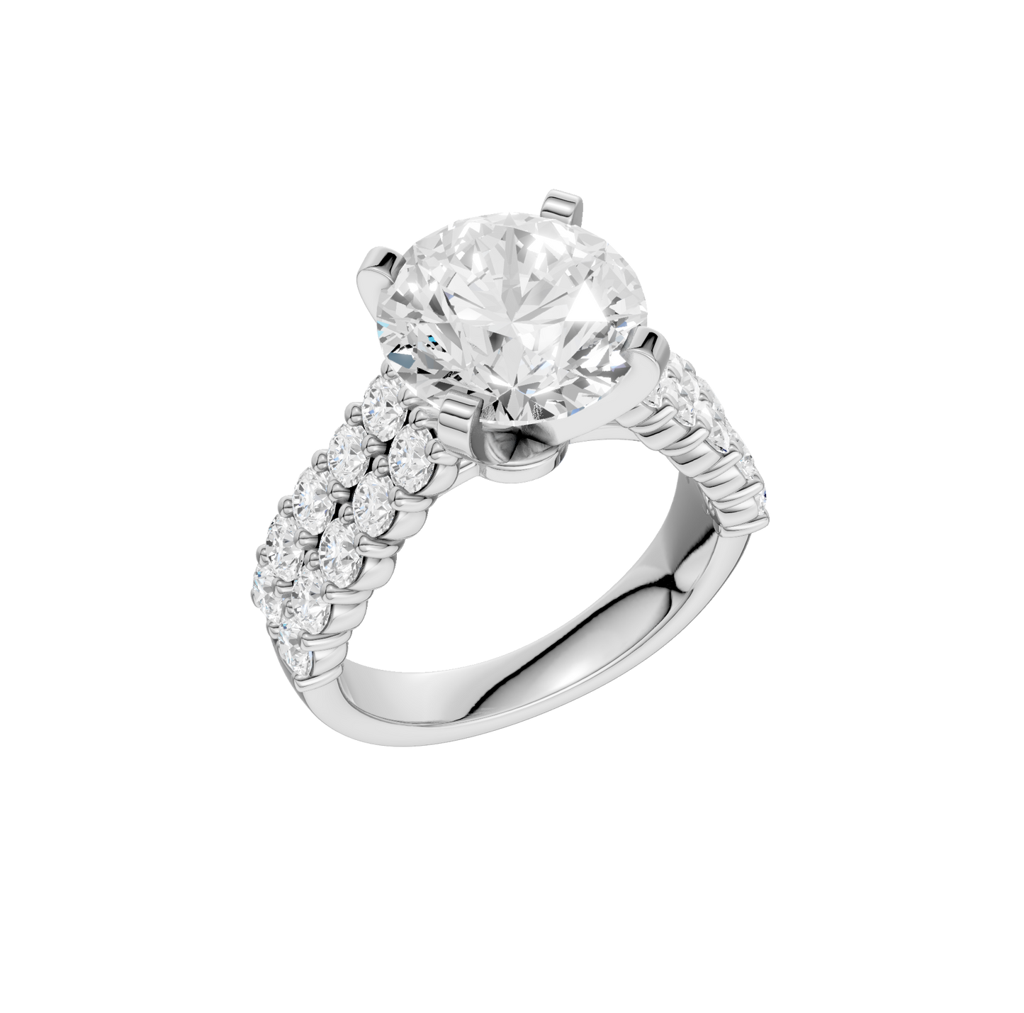 5.50ct Round Certified Lab Diamond Ring