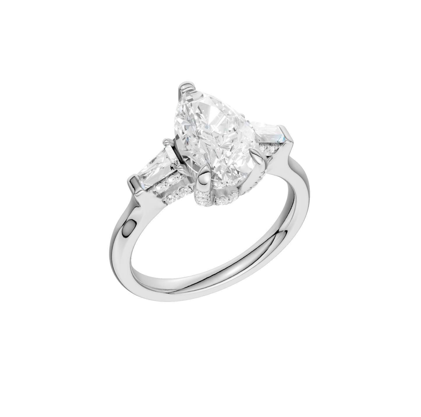 2.00ct Pear Certified Lab Diamond Ring