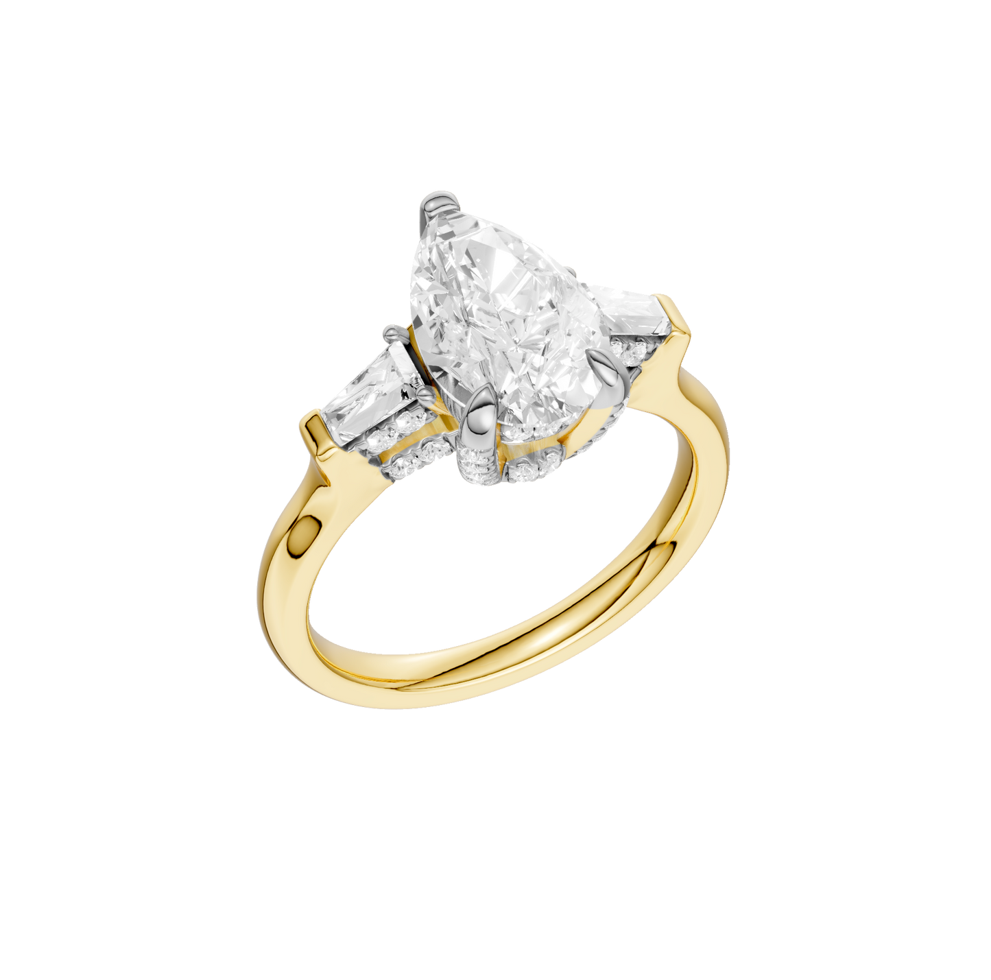 2.00ct Pear Certified Lab Diamond Ring
