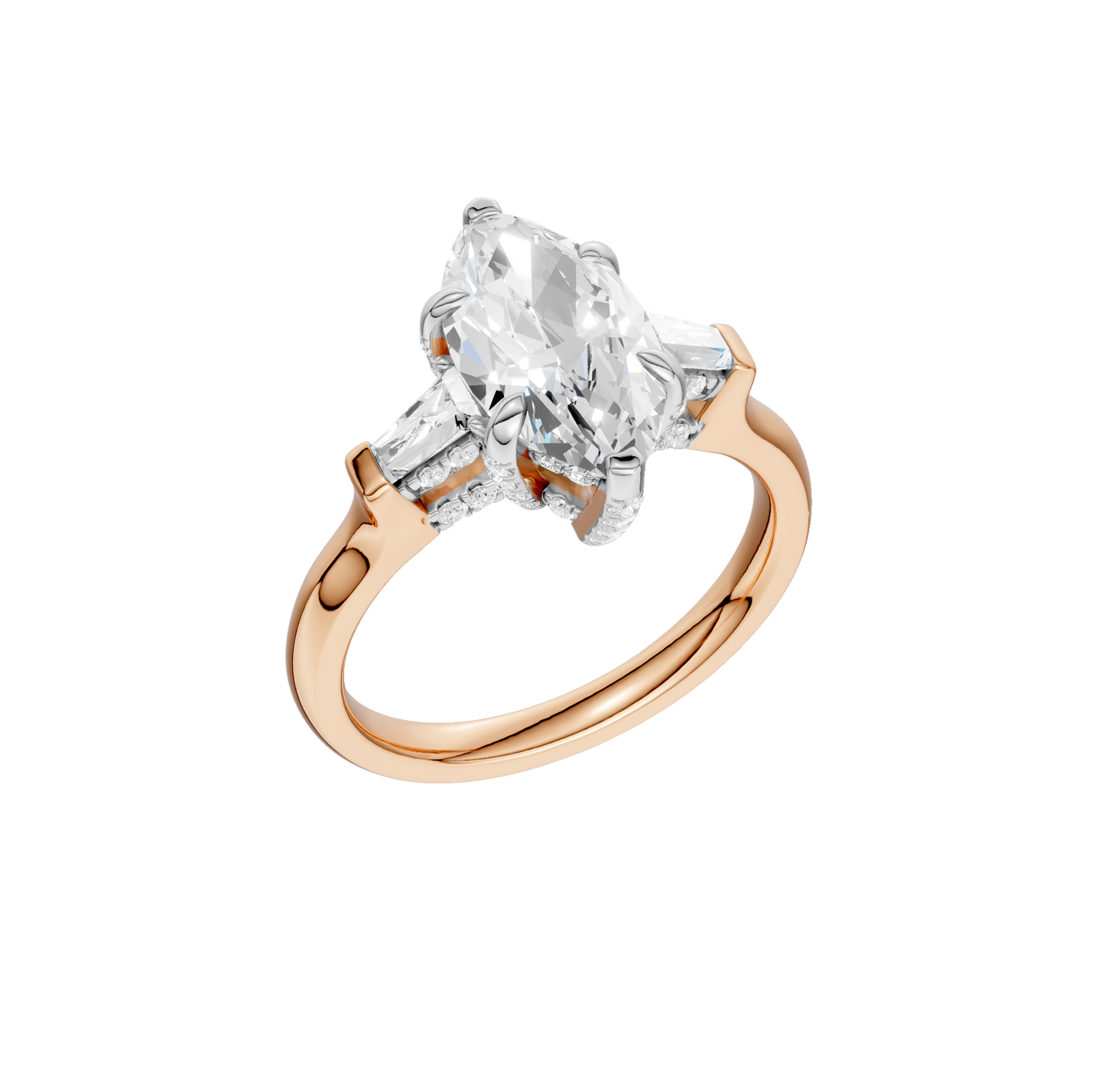 2.00ct Marquise Certified Lab Diamond Ring
