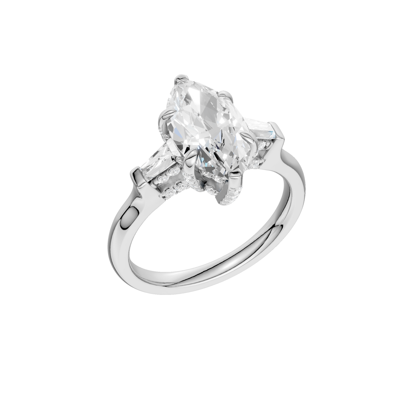 2.00ct Marquise Certified Lab Diamond Ring