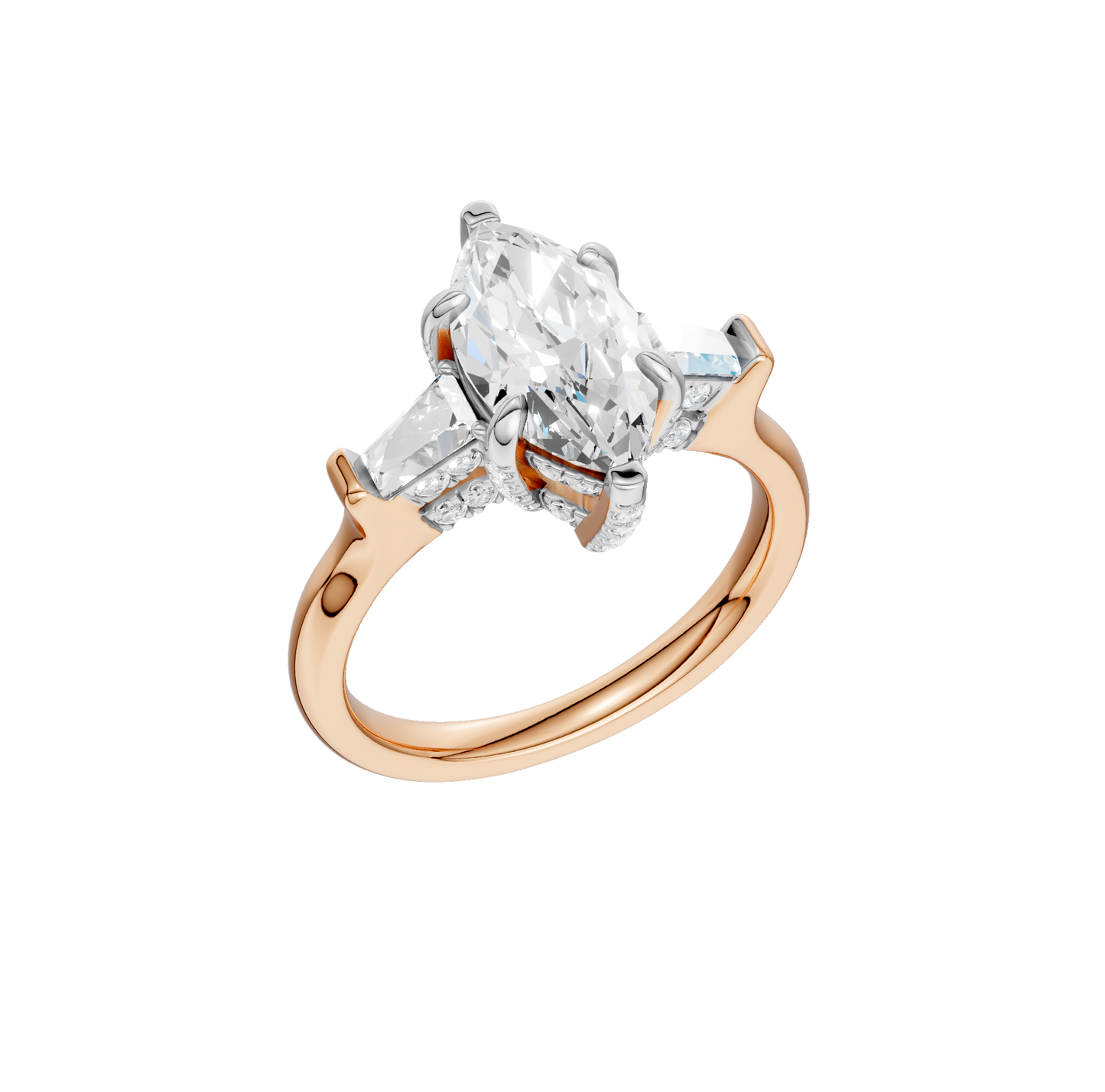 2.60ct Marquise Certified Lab Diamond Ring