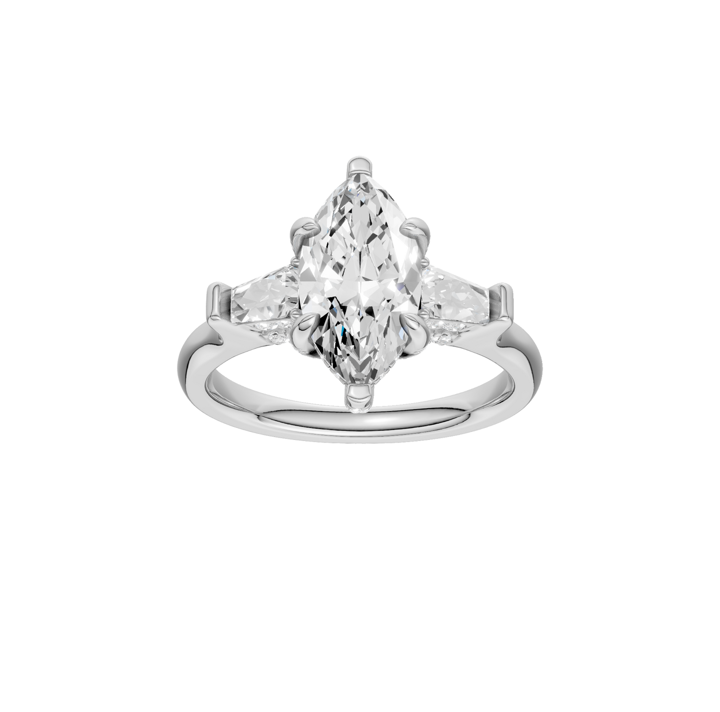 2.60ct Marquise Certified Lab Diamond Ring